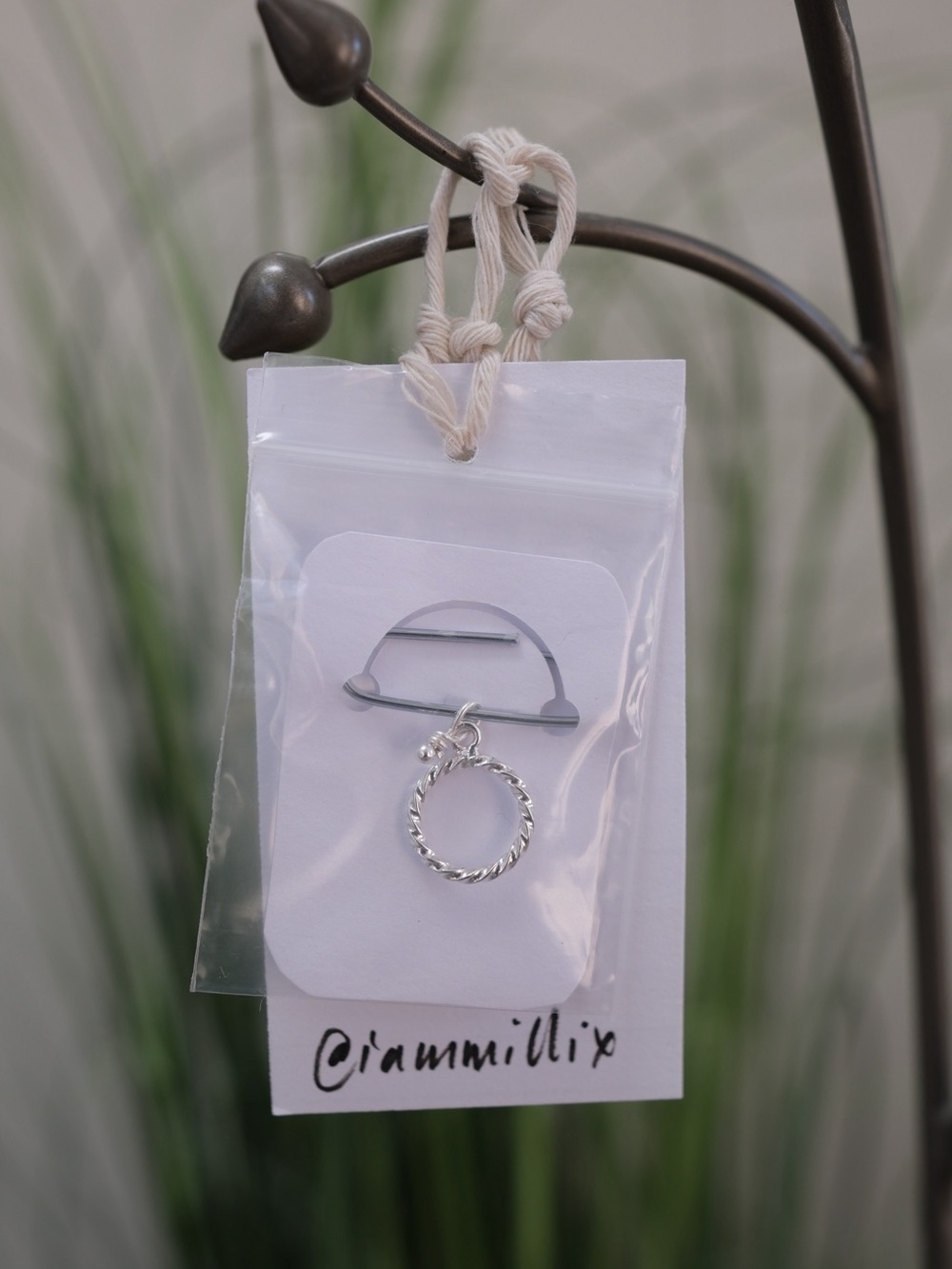 Twisted Rope Ring Pendant Charm - Picture 7 of 9